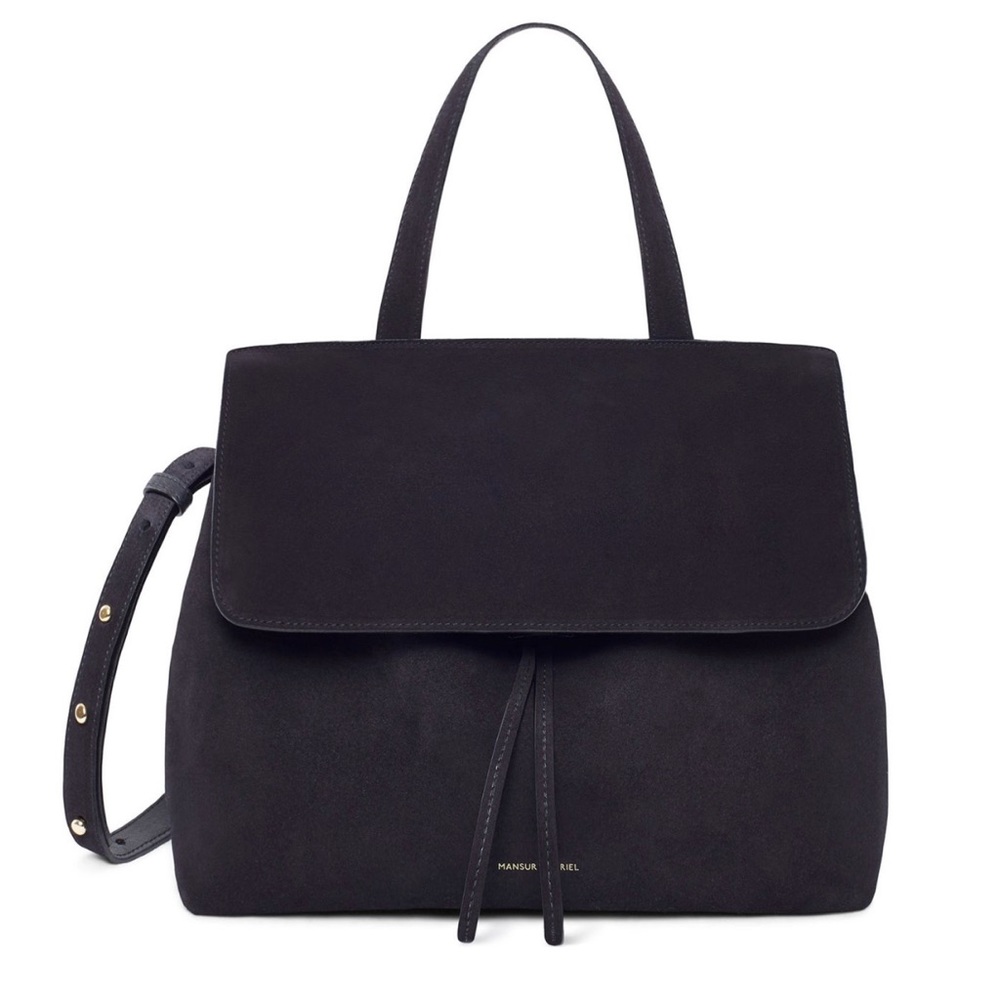 Mansur Gavriel Lady Bag - Black Suede, Full Size